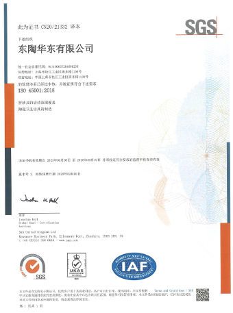 乐动华东有限公司 ISO14001认证证书